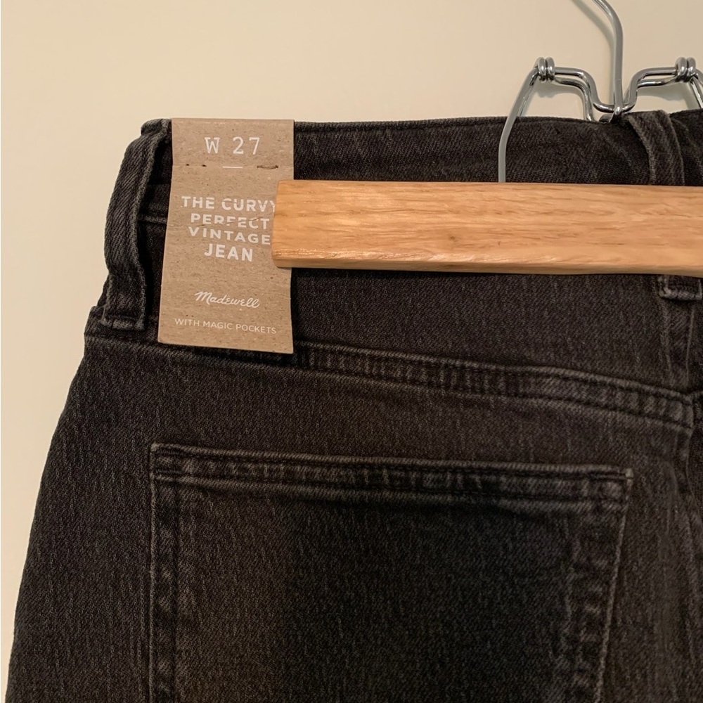 Madewell Curvy Perfect Vintage Jean Black Dark Wash Size 27